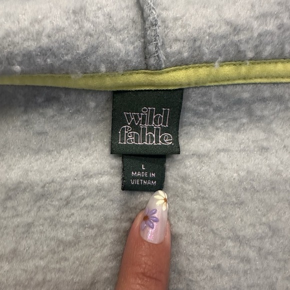 Wild Fable Blue Fleece Quarter Zip Pullover Jacket Women's Size Large‎ Cozy Warm - Picture 5 of 9